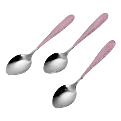 Набір чайних ложок Pink mat Stenson R91612 3 шт. (585416)