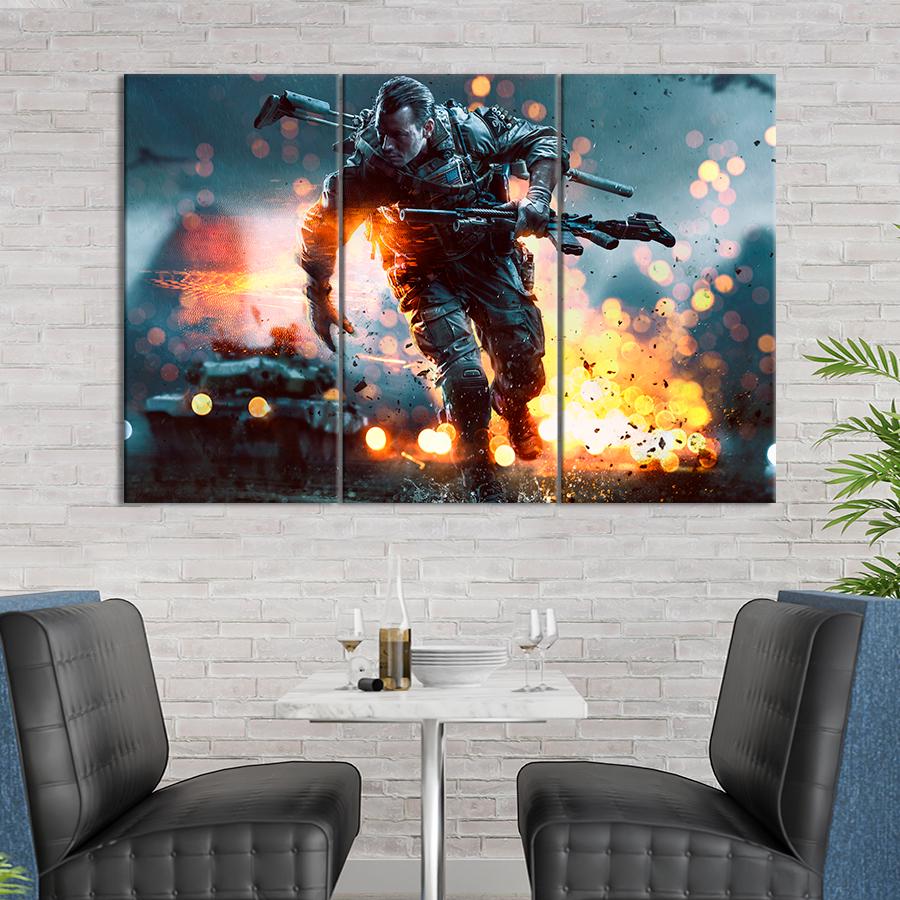 Настенний декор Игра-шутер Battlefield 4 78x48 см (A140-3)
