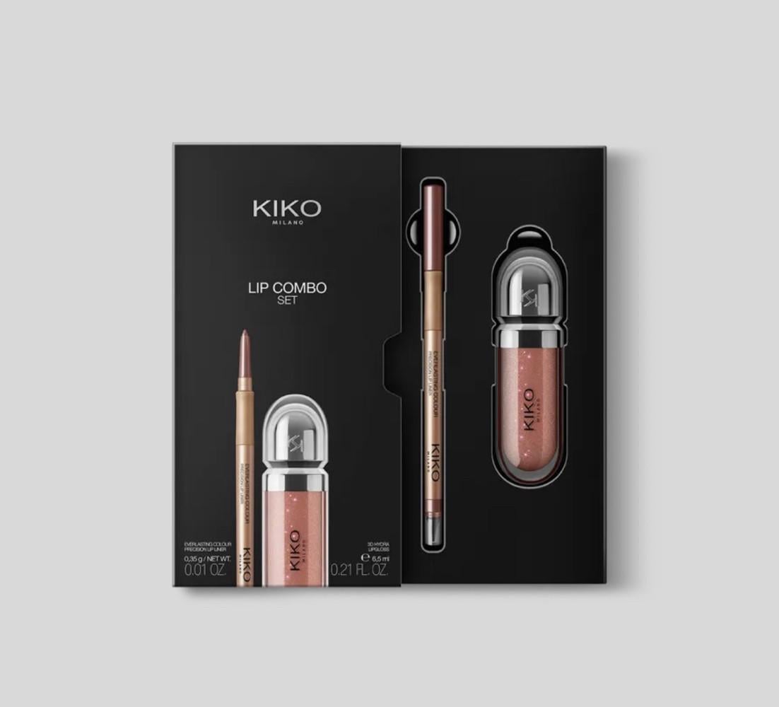 Подарунковий набір Kiko Milano Lip Combo Set 3D блиск 20 та олівець (34957518)