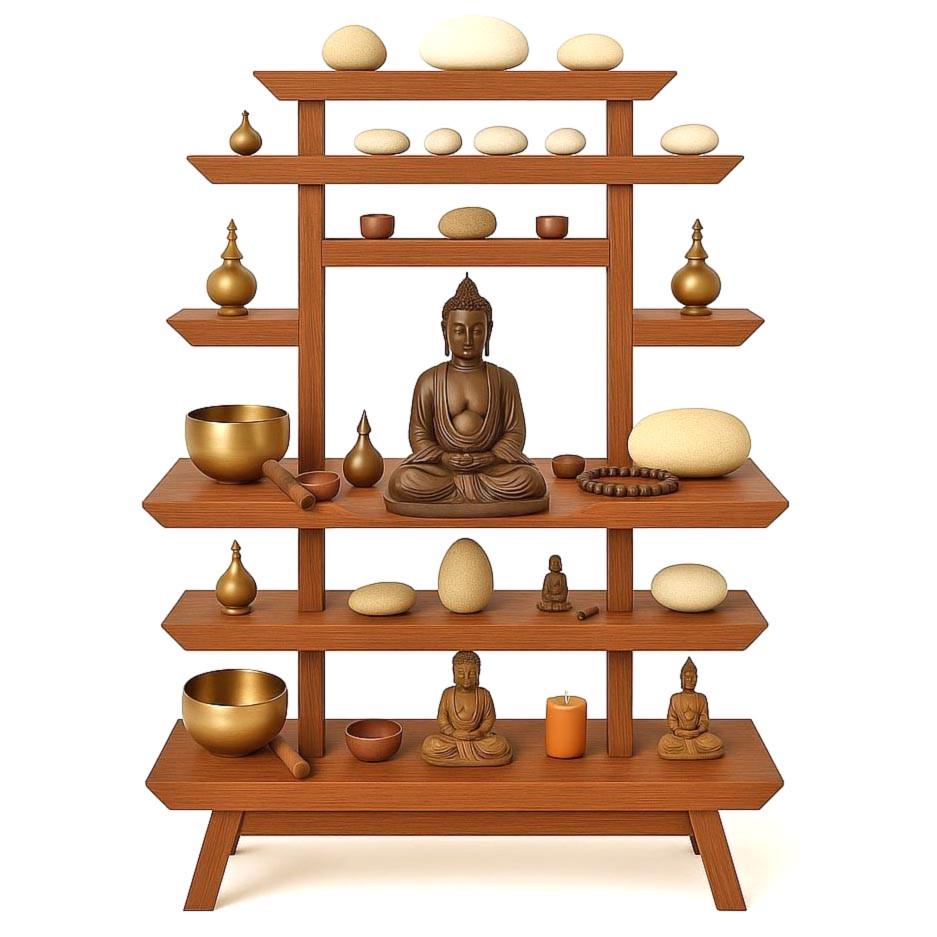 Алтарь для медитации из дерева Коваджа Охра (ЛАТ-012404)