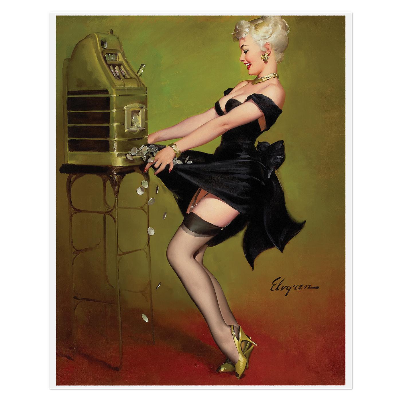 Постер ретро Пін-Ап Джекпот 1961 49x61 см (0213)