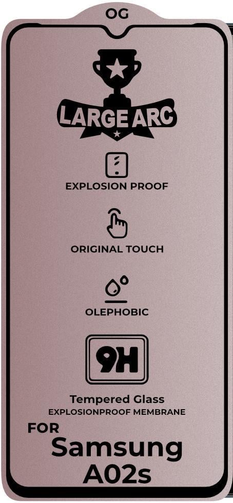 Захисне скло Large Arc для Samsung Galaxy A02s A025 Full Glue (25066)