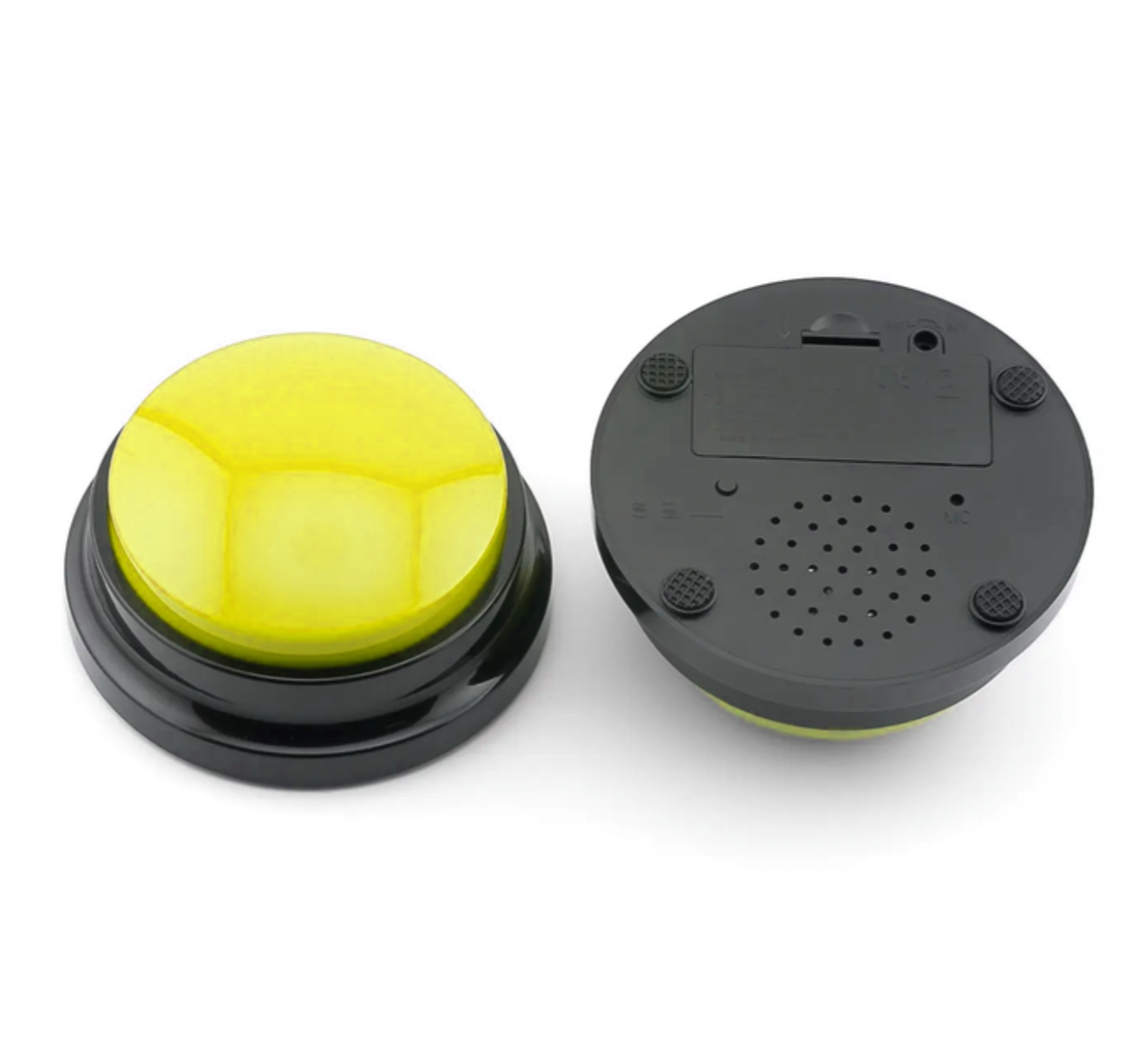 Звукова кнопка для собак та котів Pet Button з голосовою командою 9x4,5 см Жовтий (MK001044) - фото 2