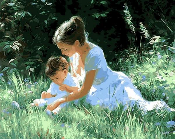 Картина по номерам Mariposa "Мамино солнце" 40x50 см (MR-Q1438)