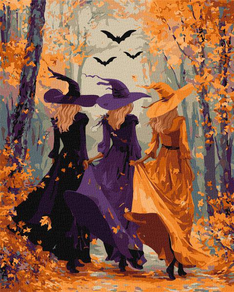 Картина за номерами Ideyka Три відьми у лісі 40x50 см (Id-KHO8691)