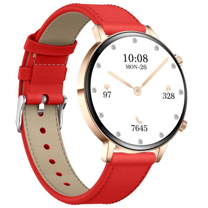 Смарт-часы женские Smart Flower X Red 2 ремешки из стали 25,6 см Золотой (150-96-2268)