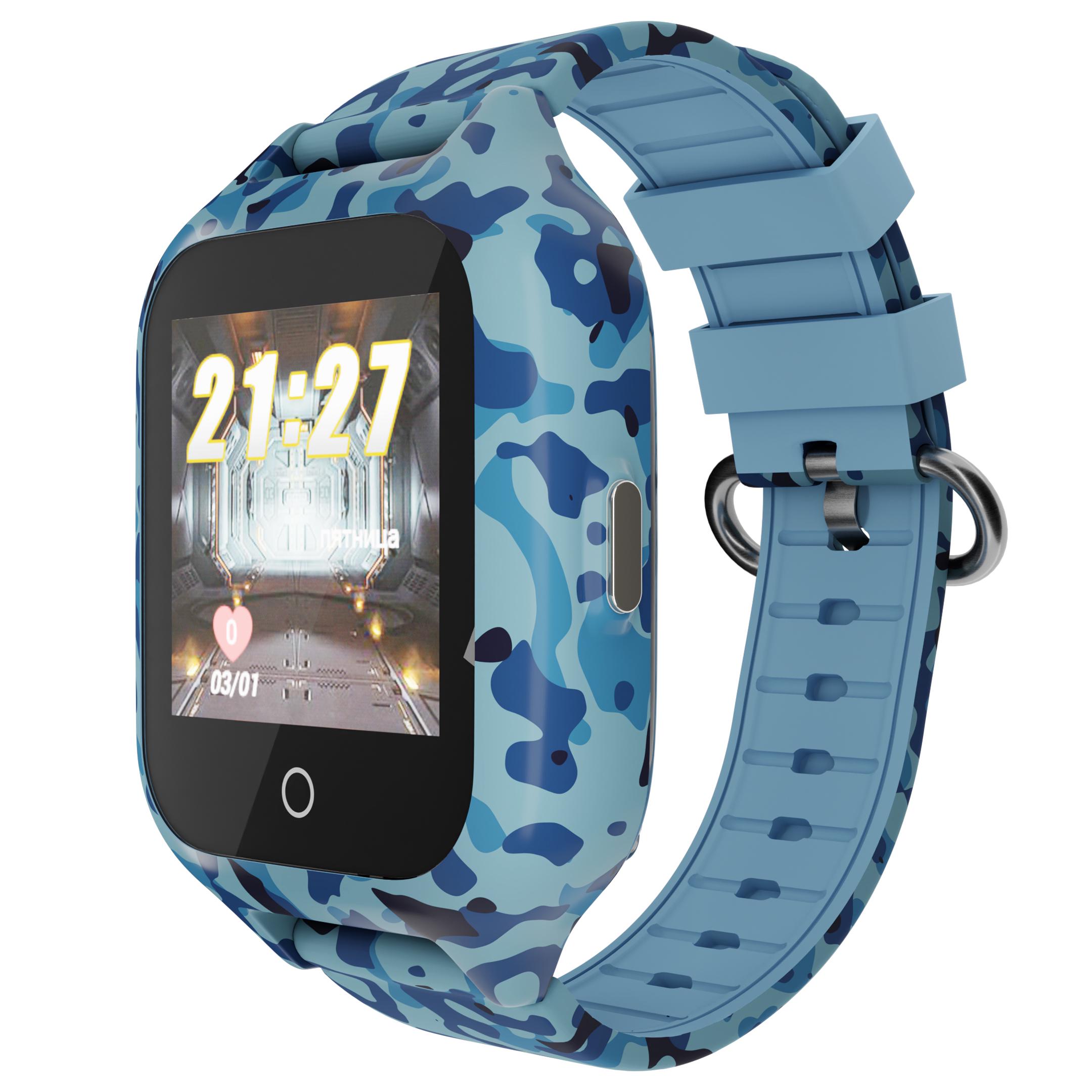 GPS часы детские водонепроницаемые MYOX MX-72BLW 4G с видеозвонком Камуфляж