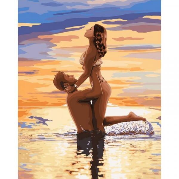 Набор для росписи по номерам Идейка Мужественные объятия 40х50 см (КНО4726-mt)