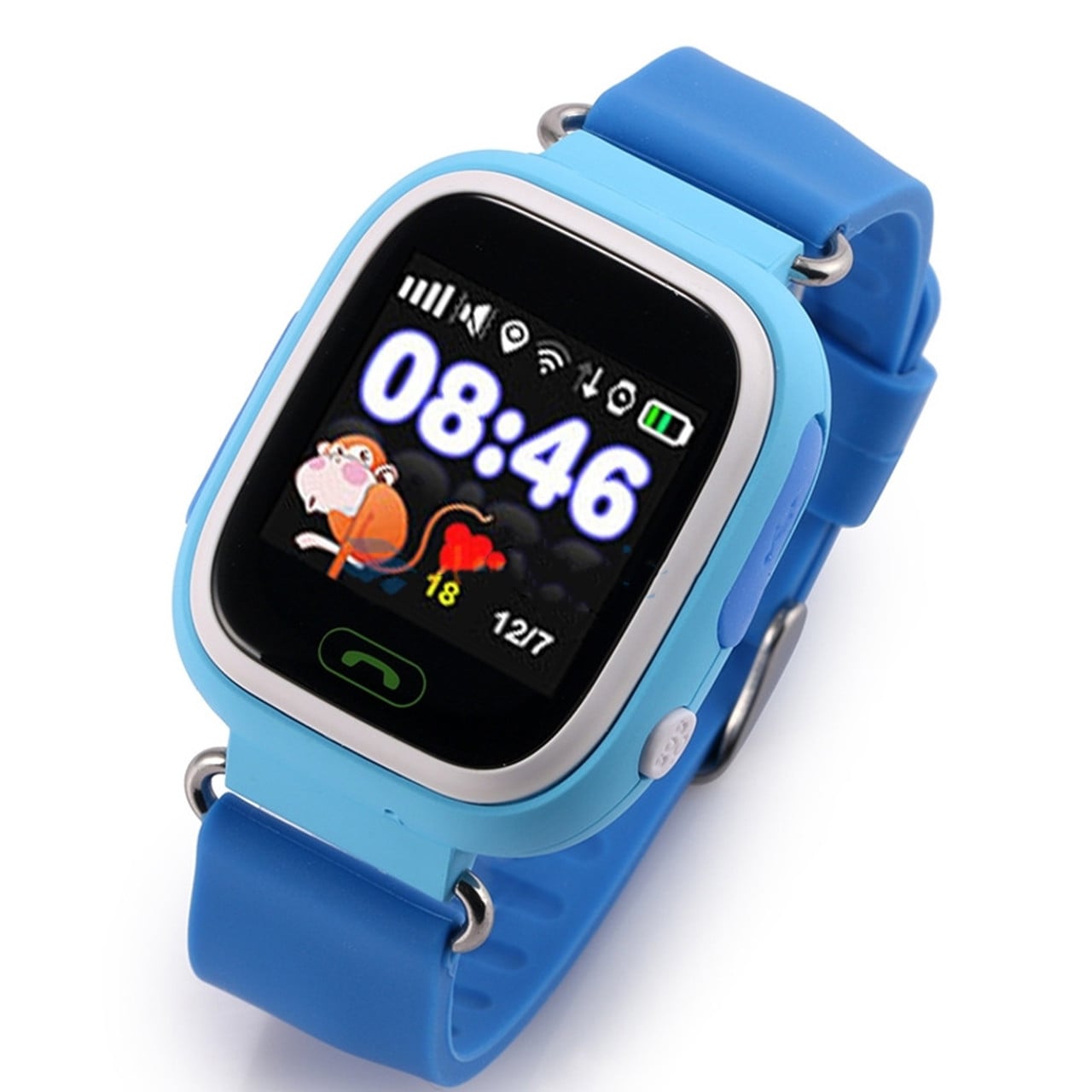 Смарт-годинник UWatch Q90 дитячі Wi-Fi з GPS Android IOS Blue