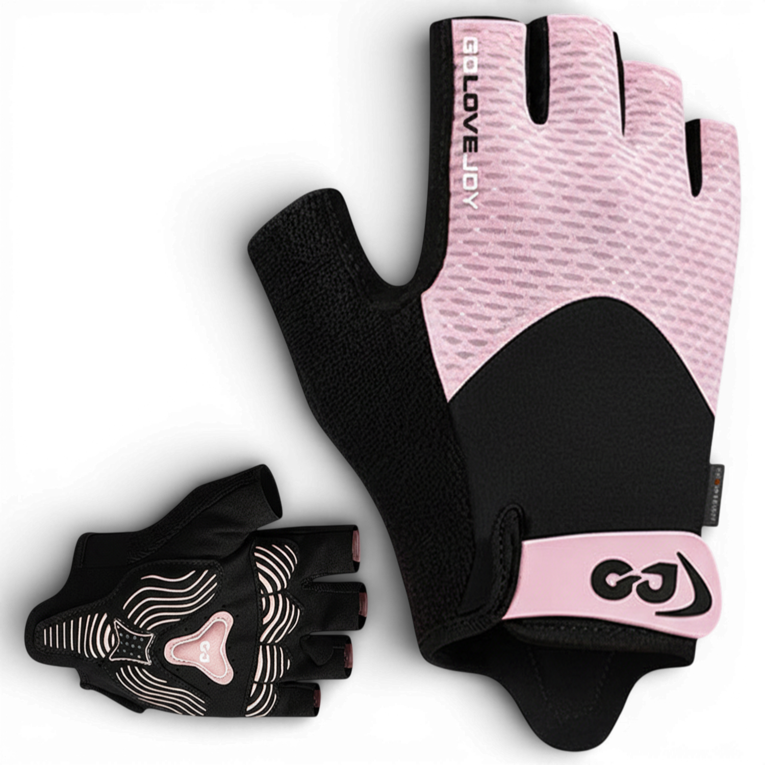 Велорукавички без пальців Univerza для спорту/турніка/велосипеда Рожевий