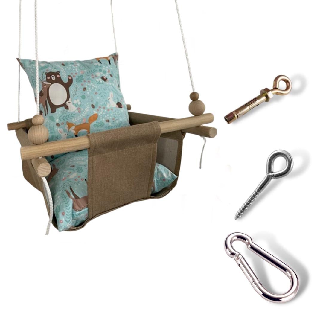 Детская качеля Infancy с подушкой Мятный/Карамельный (9677509) Детская качеля Infancy с подушкой Мятный/Карамельный (9677509)