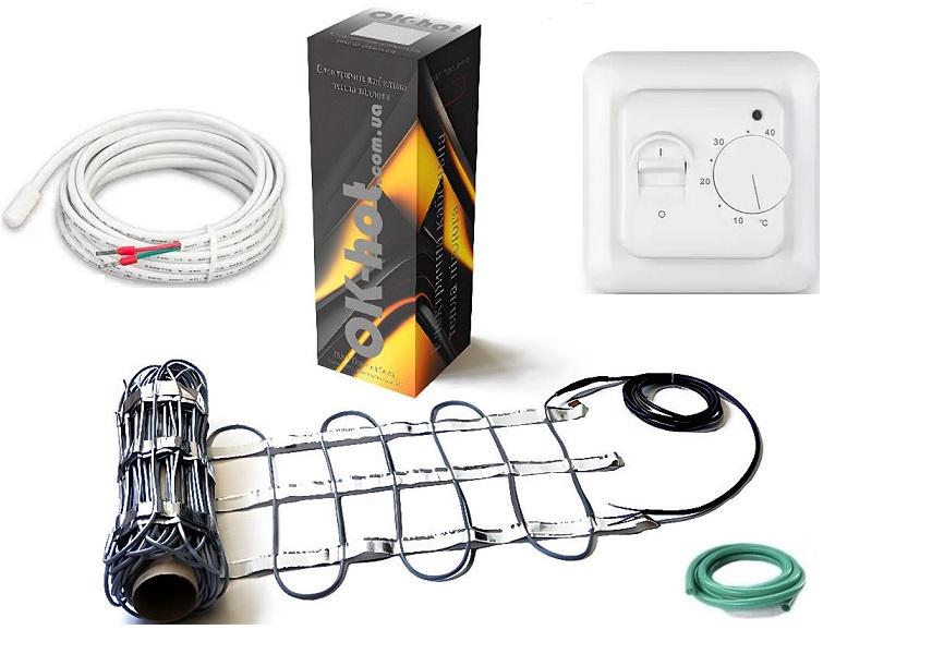 Нагревательный мат двухжильный Ok-hot 11,3 м2 с механическим терморегулятором White
