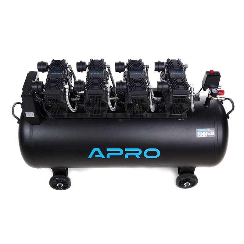 Компрессор Apro восьмицилиндровый безмасляный OFE-200 8 Бар 4х1,5 кВт 950 л/мин 200 л 2 крана (850172) - фото 3 Компрессор Apro восьмицилиндровый безмасляный OFE-200 8 Бар 4х1,5 кВт 950 л/мин 200 л 2 крана (850172) - фото 3