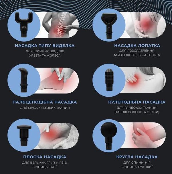 Электромассажер для мышц тела 30 скоростей - фото 5 Электромассажер для мышц тела 30 скоростей - фото 5