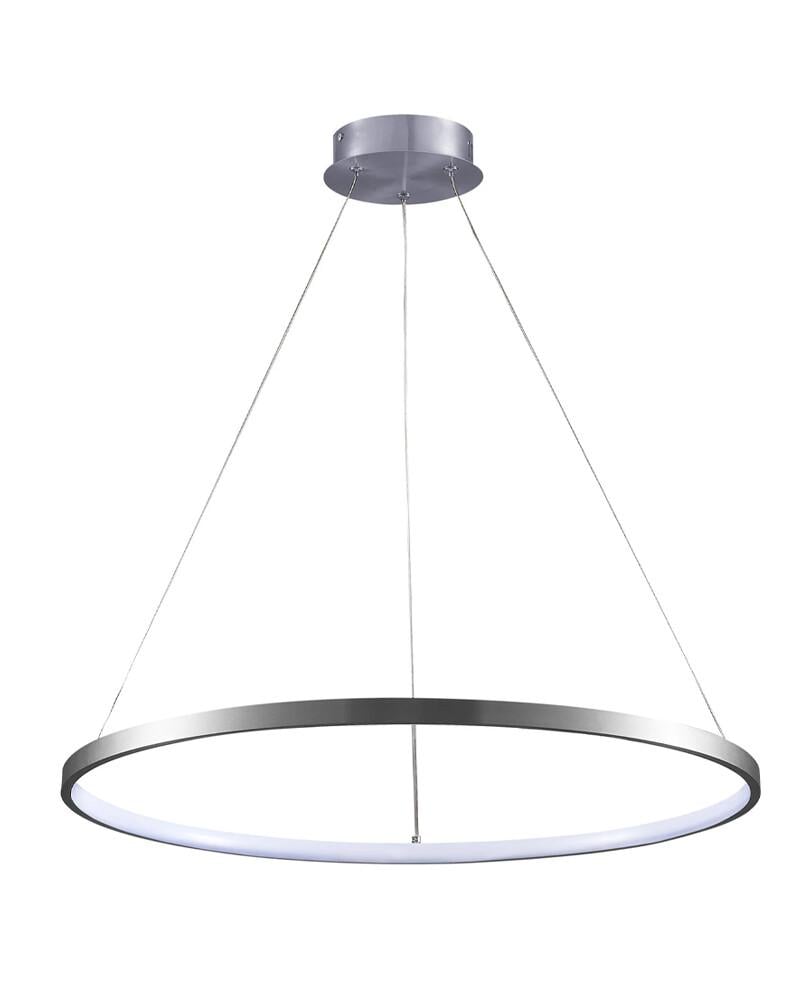 Светильник подвесной Polux 330000 Lea 1 LED 1x20W 4000K 2600Lm IP20 Серебряный (26387081)