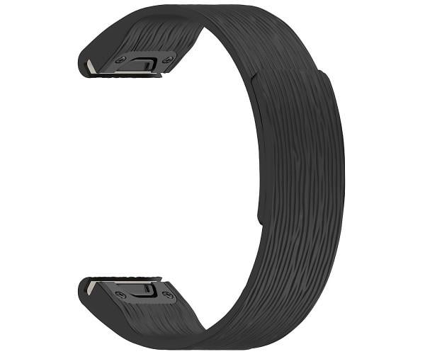 Ремешок Silicone Magnetic Wave для смарт-часов Amazfit T-Rex Ultra/Ultra 2 26 мм Черный