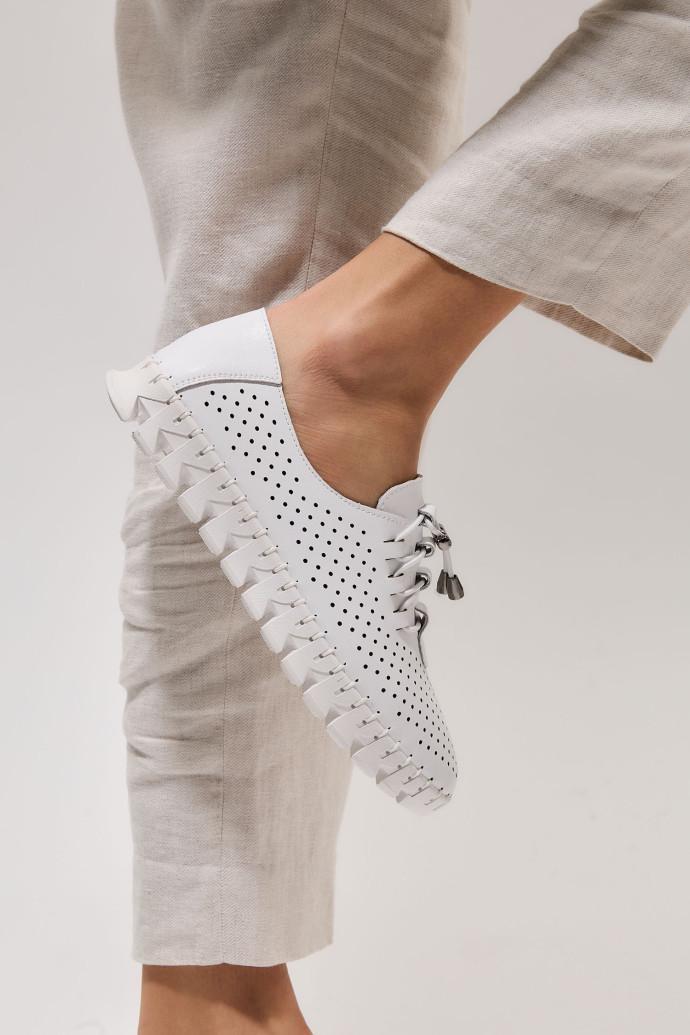 Мокасины женские ALLSY кожаные р. 37 Белый (195215) - фото 2