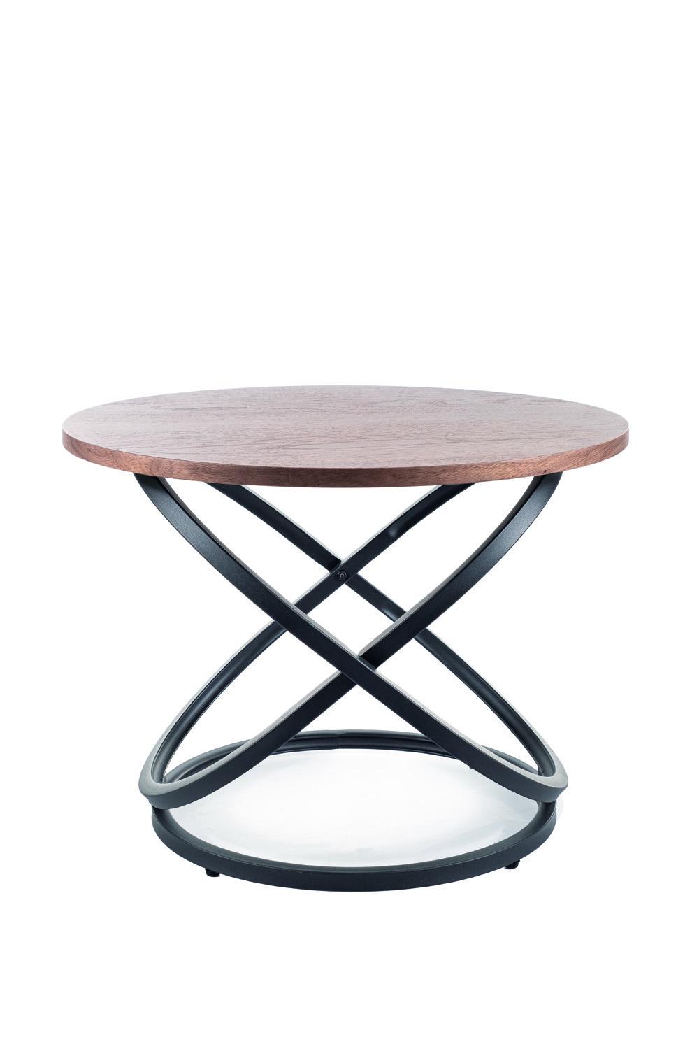 Журнальный столик Signal EOS D 60 см Орех/Черный (EOSDOC) - фото 3 Журнальный столик Signal EOS D 60 см Орех/Черный (EOSDOC) - фото 3