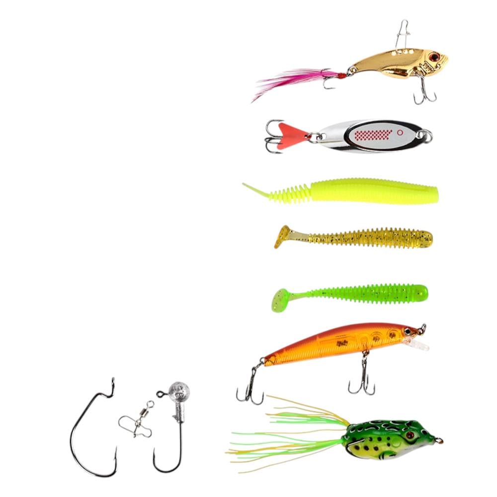 Набор блесны Stenson R95799 2 крючка/7 приманок ПВХ свинец ABS в пластиковой коробке Разноцветный (cf82ed62)