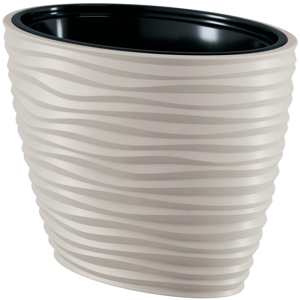 Горщик для квітів Form-Plastic Сахара еліпс овал 56 л 40х40х50 см Світло-сірий