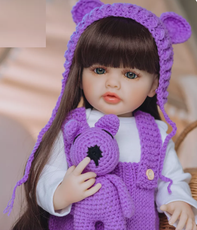 Кукла Reborn Катюша винил-силиконовая с соской/бутылочкой/игрушкой 55 см (1532541239) - фото 4 Кукла Reborn Катюша винил-силиконовая с соской/бутылочкой/игрушкой 55 см (1532541239) - фото 4