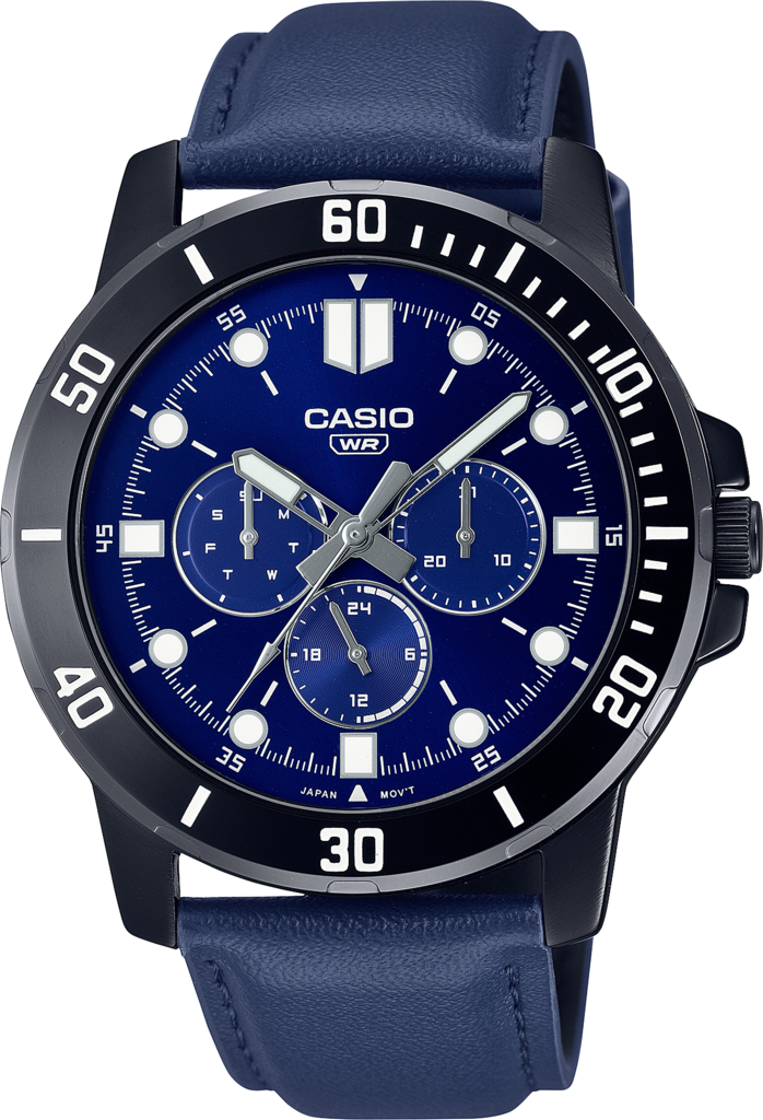 Мужские наручные часы Casio Timeless Collection MTP-VD300BL-2E со стальным корпусом Синий (3151092507)