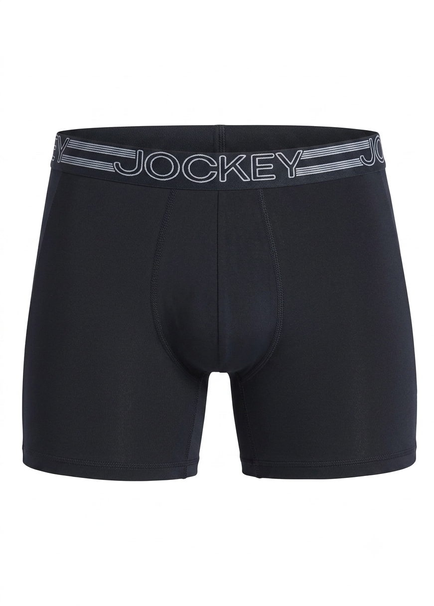 Труси-боксери чоловічі Jockey Active Microfiber Boxer Brief Чорний (989456)