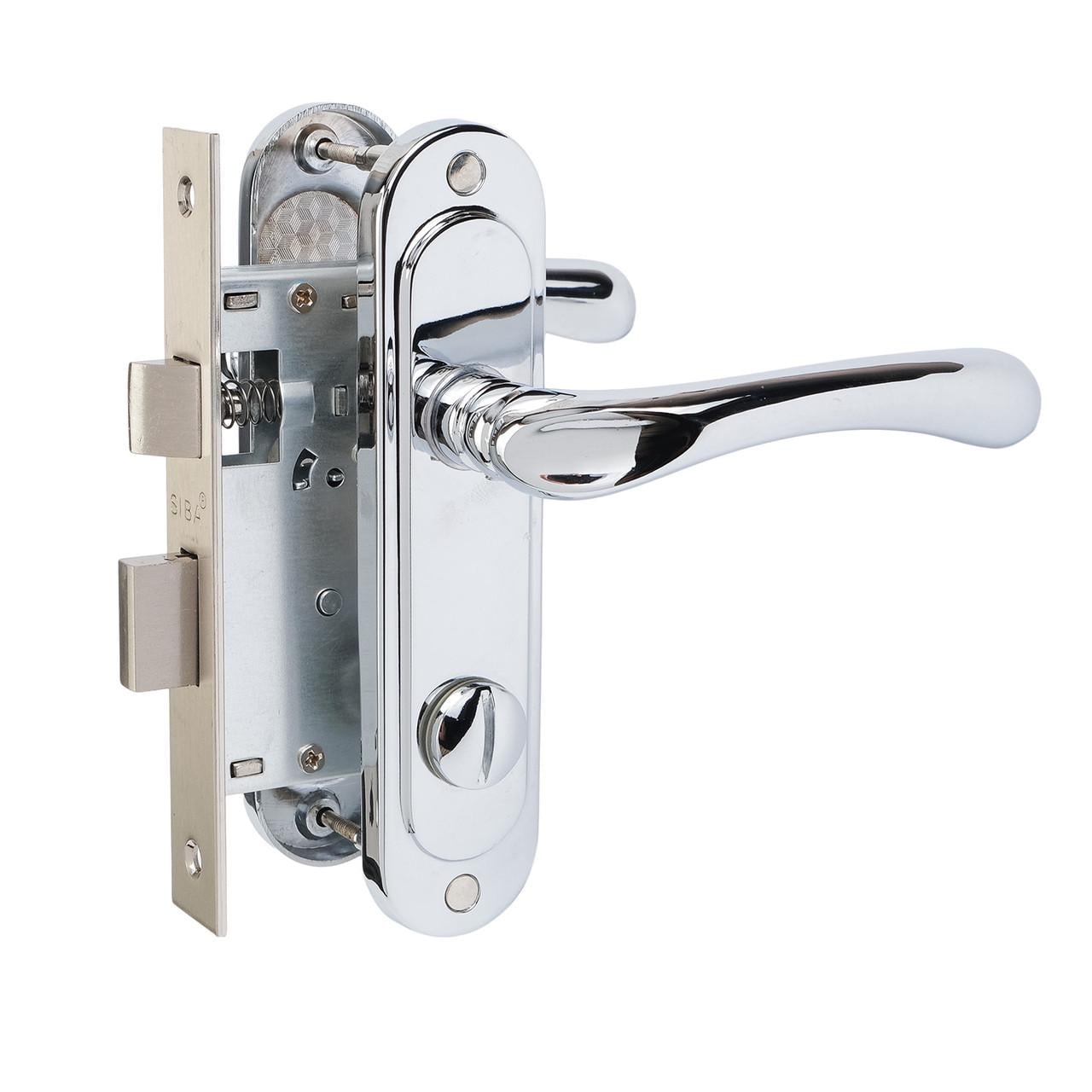 Комплект міжкімнатних ручок SIBA Palermo WC 62 мм з механізмом Хром (Z14-5K-07-07+105070SN)