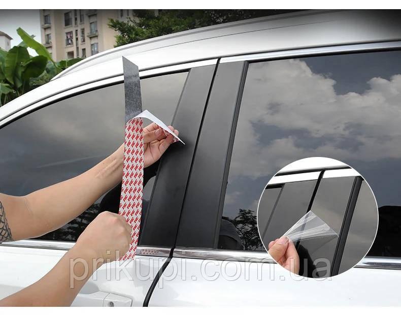 Накладки на стійки дверей Volkswagen Passat B7 NMS 6 шт. Чорний глянець (27986110) - фото 9 Накладки на стійки дверей Volkswagen Passat B7 NMS 6 шт. Чорний глянець (27986110) - фото 9