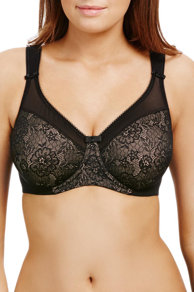 Бюстгальтер Berlei Beauty Minimiser 521 85I Black/Nude (5053014196714)