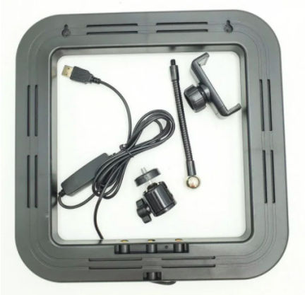 Квадратна лампа LED Ring 30 см з тримачем и штативом (LR-2 VP) - фото 7 Квадратна лампа LED Ring 30 см з тримачем и штативом (LR-2 VP) - фото 7