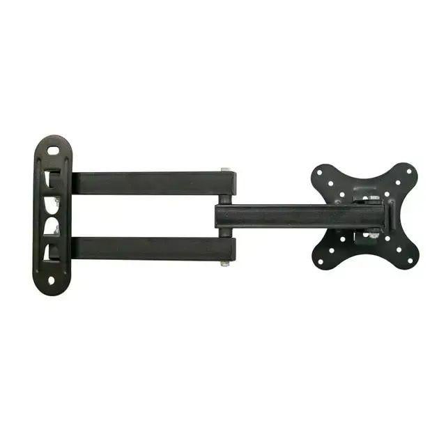 Кронштейн для телевізора на стіну V-STAR DF03 14"-27" навантаженням до 10 кг висувний сталевий 29х12 см Чорний