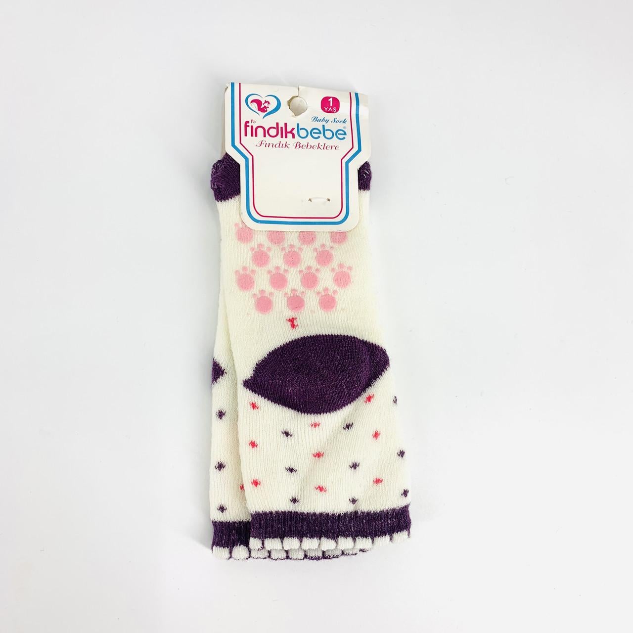 Носки детские FINDIK BEBE 8403/1 стоперы р. 10-11 см 1 год Фиолетовый (32539850)