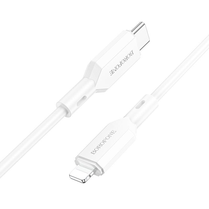 Дата кабель Borofone BX70 Type-C to Lightning 20W 1 м White Дата кабель Borofone BX70 Type-C to Lightning 20W 1 м White