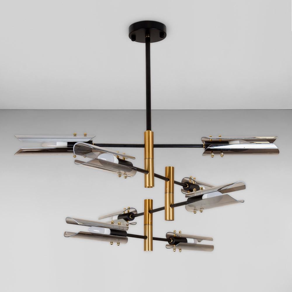 Люстра потолочная Light House LS-18913-8 BK Черный/Бронзовый