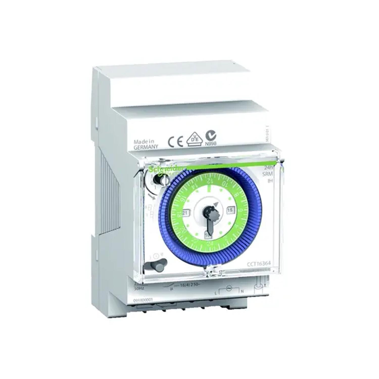 Таймер электромеханический Schneider Electric Acti9 IH 16A 230V AC 1CO суточный (CCT16364)