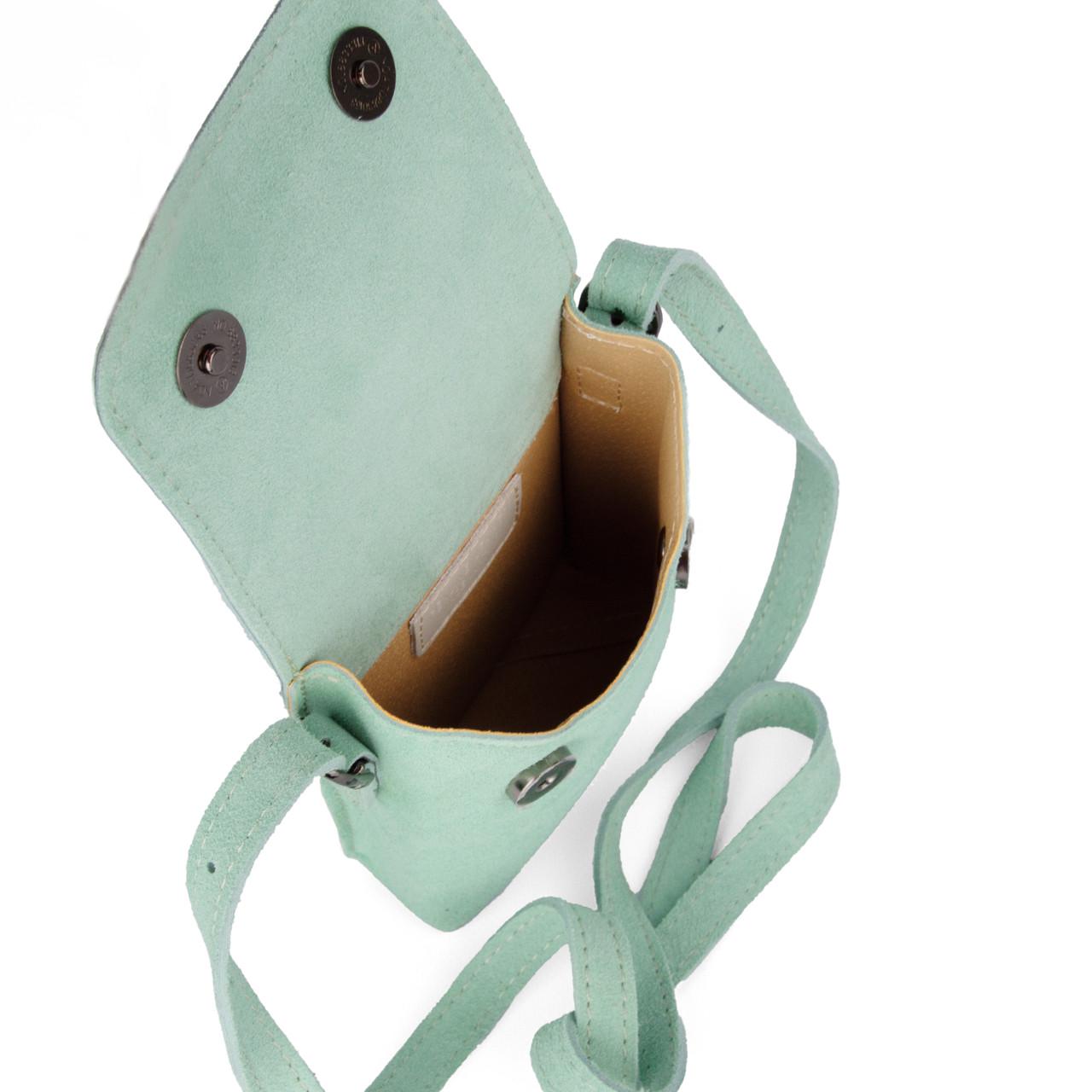 Сумка для телефона женская замшевая Virginia Conti 03804 Зеленый чай (2629431811) - фото 4