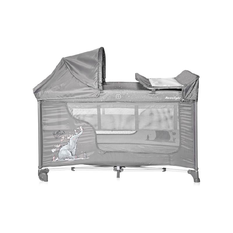 Ліжко-манеж Lorelli Moonlight Rocker 2 Layers Сірий (10080422140R) - фото 2