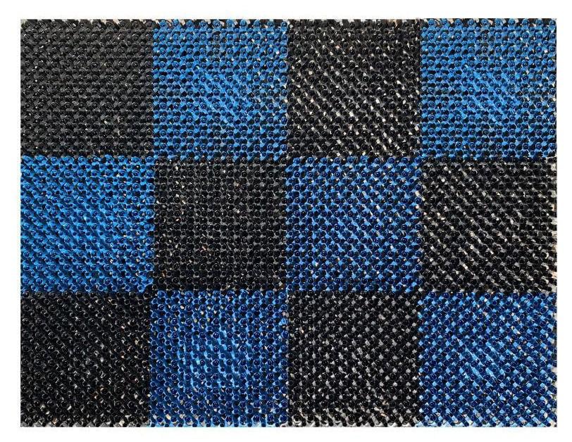 Килимок брудозахисний пластиковий 45x60 см Синьо-чорний (11158041)