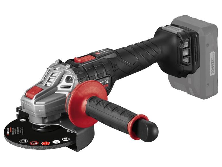 Болгарка бесщеточная аккумуляторная Parkside PWSAP 20 D4 с электронной регулировкой (11508390)