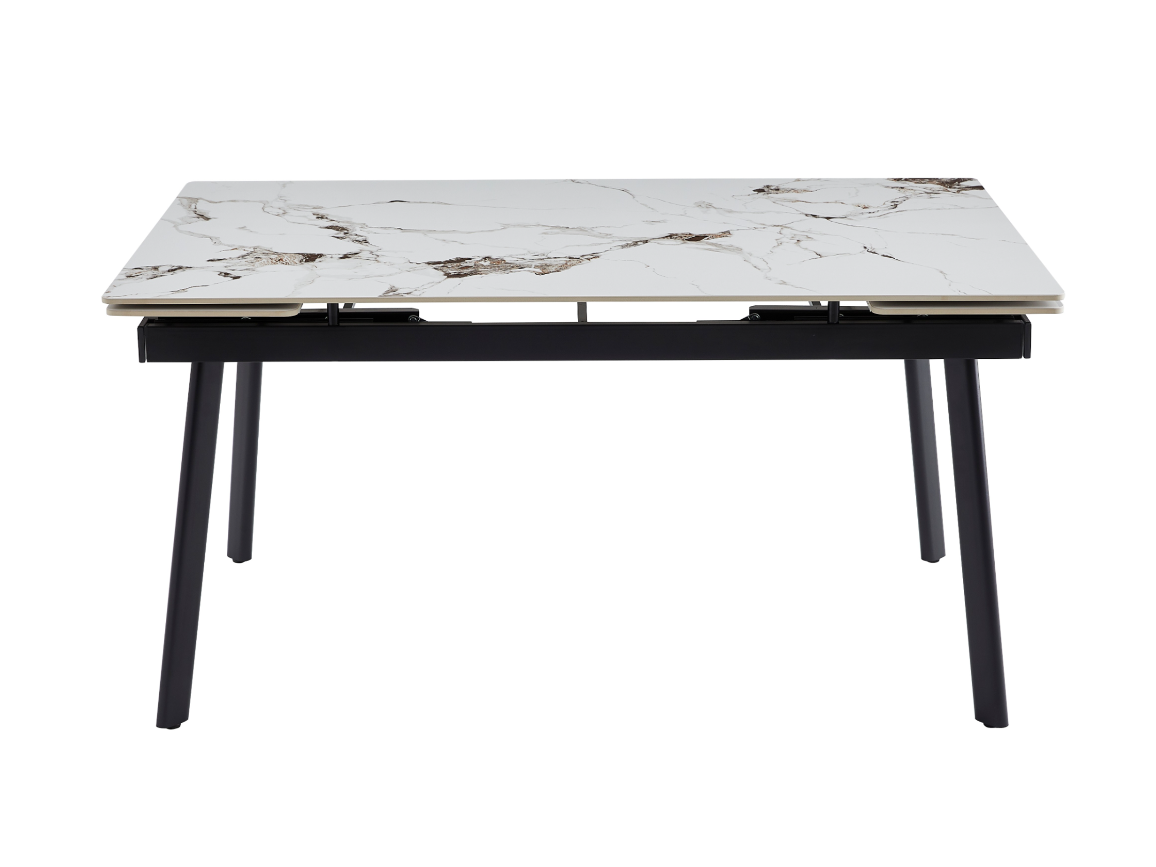 Стіл обідній розсувний Vetro Mebel 1500- 2100x900x760 мм Панда вайт/Чорний (TМ-98) - фото 2 Стіл обідній розсувний Vetro Mebel 1500- 2100x900x760 мм Панда вайт/Чорний (TМ-98) - фото 2