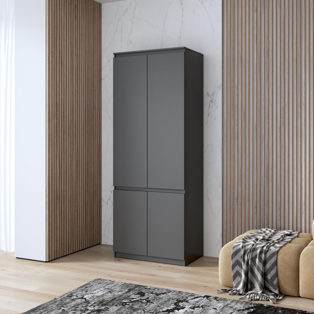 Шкаф для одежды Вайс R-24 802х500х2110 мм Антрацит (30777800) - фото 1 Шкаф для одежды Вайс R-24 802х500х2110 мм Антрацит (30777800) - фото 1