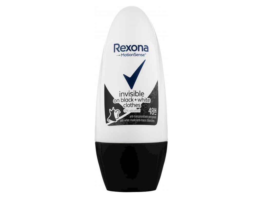 Антиперспирант роликовый Rexona INVISIBLE Невидимый на черном и белом 50 мл (693677)