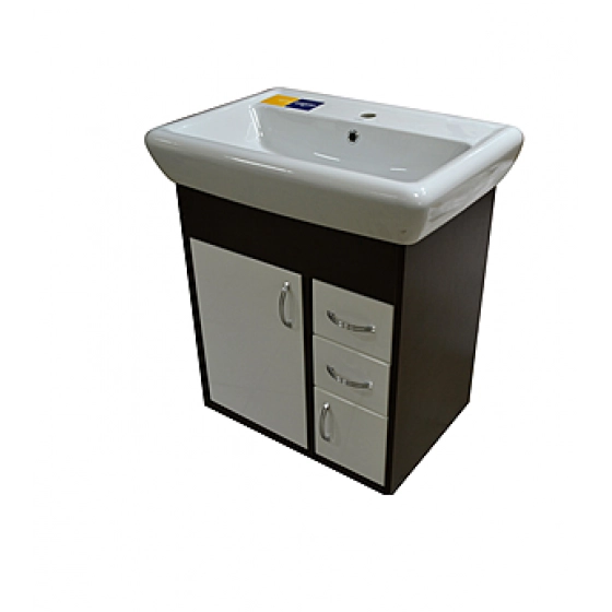 Шафка Cersanit Іріда Венге 70/2 з умивальником Іріда 70 (16311371)