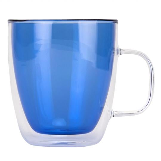 Стакан Elisey Калейдоскоп с двойными стенками и ручкой 400 мл Синий (9095-004)