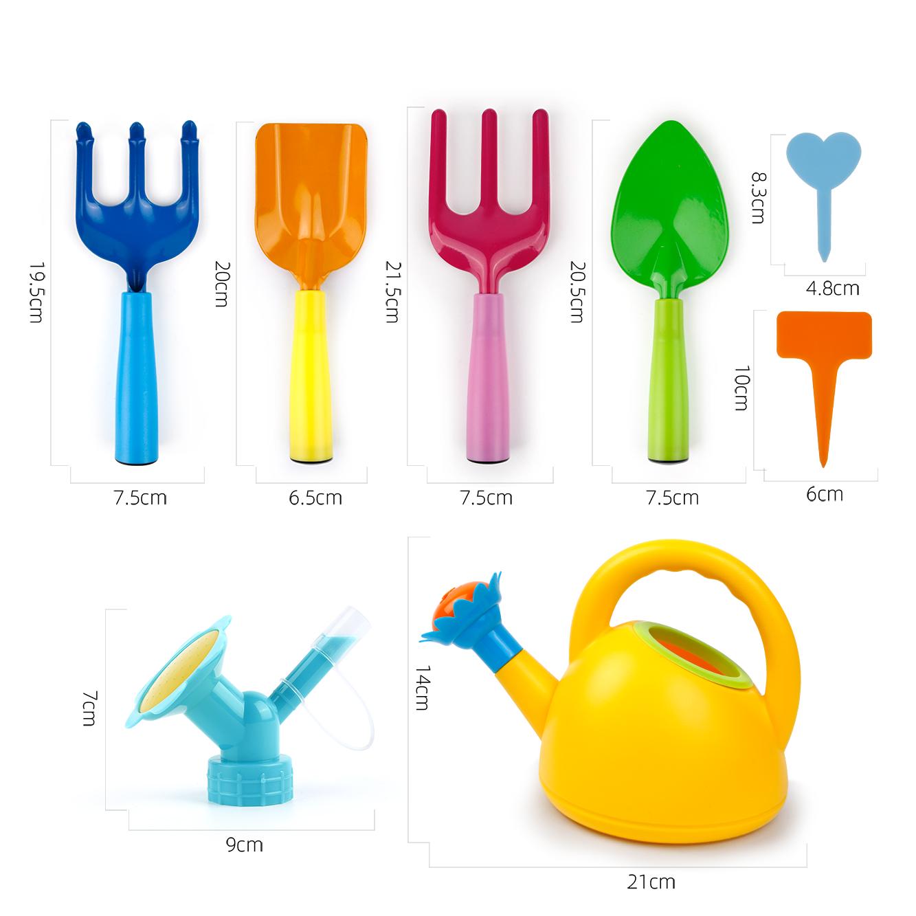 Дитячий ігровий набір інструментів для дачі Маленький садівник сумка-органайзер/фартух/лійка 18 пр. Зелений - фото 2