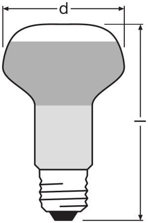 Лампа накаливания Osram Concentra SP FB гриб рефлекторная 40W 220V Ra100 2700K E27 100x63 мм (4052899182240) - фото 2