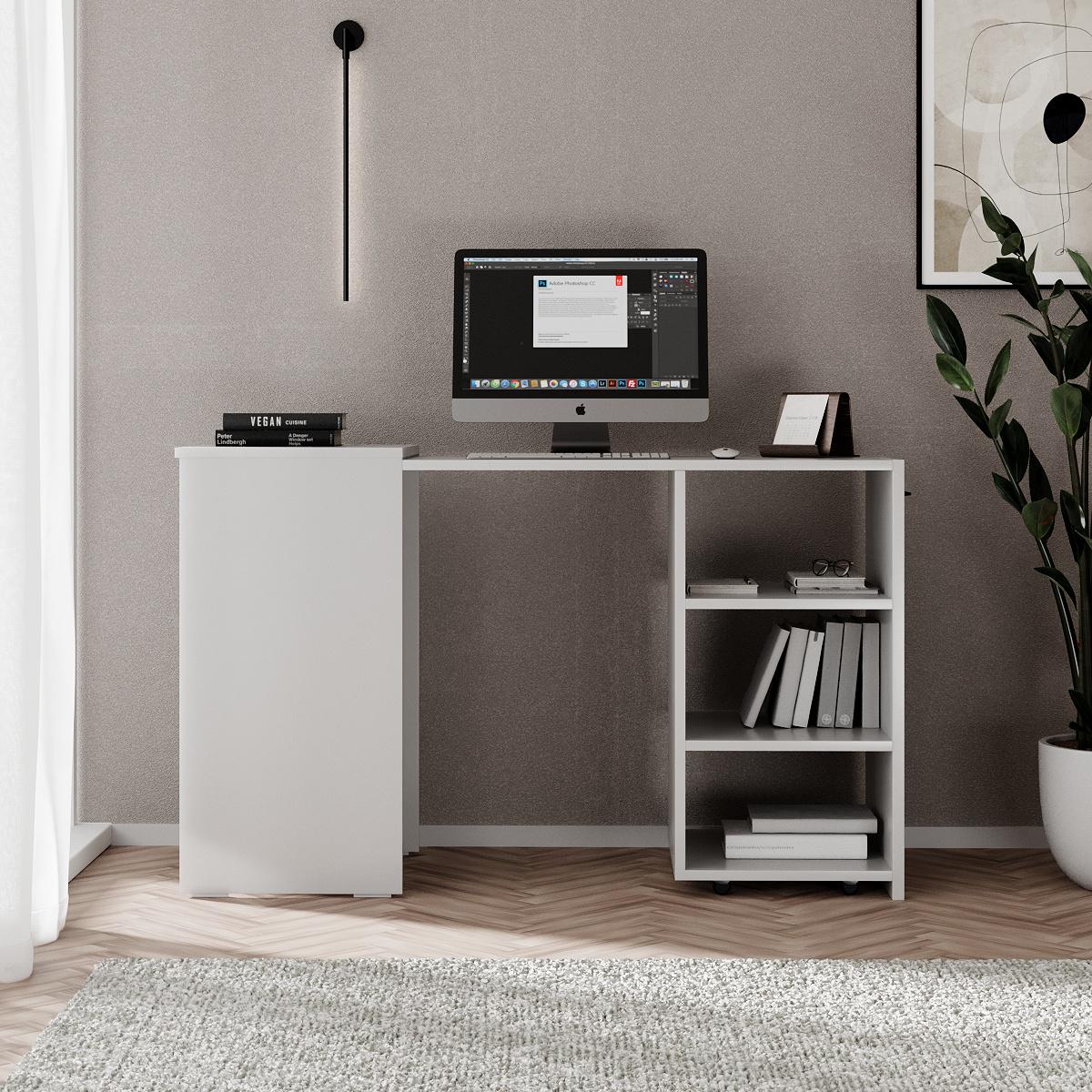 Стол тумба-трансформер Dolli 1400x450x756 мм Белый бриллиант (GATB27010100000) - фото 5 Стол тумба-трансформер Dolli 1400x450x756 мм Белый бриллиант (GATB27010100000) - фото 5