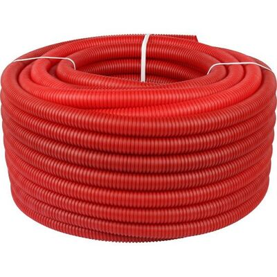 Труба гофрированная защитная для водоснабжения d 25 мм бухта 50 м Красный