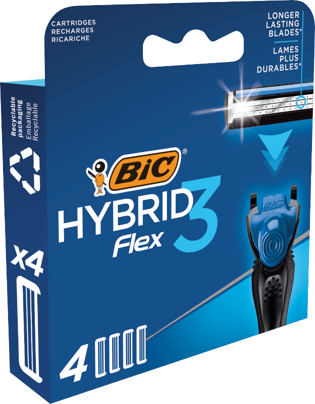 Картриджи сменные для бритья Bic Flex 3 Hybrid 4 шт. (921180)